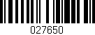 Código de barras (EAN, GTIN, SKU, ISBN): '027650'