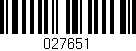 Código de barras (EAN, GTIN, SKU, ISBN): '027651'