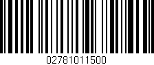 Código de barras (EAN, GTIN, SKU, ISBN): '02781011500'