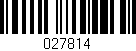 Código de barras (EAN, GTIN, SKU, ISBN): '027814'