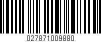 Código de barras (EAN, GTIN, SKU, ISBN): '027871009880'