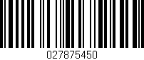 Código de barras (EAN, GTIN, SKU, ISBN): '027875450'