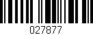 Código de barras (EAN, GTIN, SKU, ISBN): '027877'