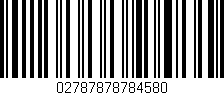 Código de barras (EAN, GTIN, SKU, ISBN): '02787878784580'