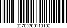 Código de barras (EAN, GTIN, SKU, ISBN): '02788700110132'