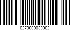 Código de barras (EAN, GTIN, SKU, ISBN): '0279800030002'
