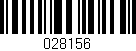 Código de barras (EAN, GTIN, SKU, ISBN): '028156'