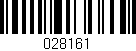 Código de barras (EAN, GTIN, SKU, ISBN): '028161'