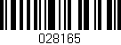 Código de barras (EAN, GTIN, SKU, ISBN): '028165'