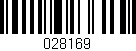 Código de barras (EAN, GTIN, SKU, ISBN): '028169'