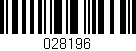 Código de barras (EAN, GTIN, SKU, ISBN): '028196'
