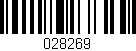 Código de barras (EAN, GTIN, SKU, ISBN): '028269'