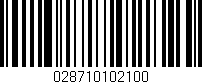 Código de barras (EAN, GTIN, SKU, ISBN): '028710102100'