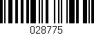 Código de barras (EAN, GTIN, SKU, ISBN): '028775'