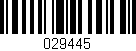 Código de barras (EAN, GTIN, SKU, ISBN): '029445'