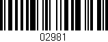 Código de barras (EAN, GTIN, SKU, ISBN): '02981'