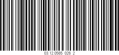 Código de barras (EAN, GTIN, SKU, ISBN): '03.12.0565_026_2'