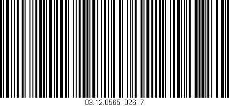 Código de barras (EAN, GTIN, SKU, ISBN): '03.12.0565_026_7'
