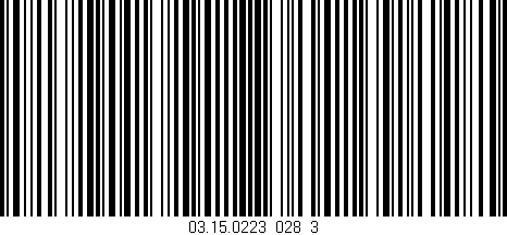 Código de barras (EAN, GTIN, SKU, ISBN): '03.15.0223_028_3'