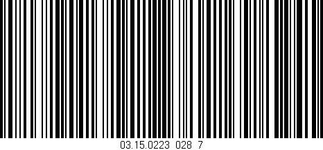 Código de barras (EAN, GTIN, SKU, ISBN): '03.15.0223_028_7'