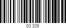 Código de barras (EAN, GTIN, SKU, ISBN): '03.326'