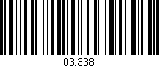 Código de barras (EAN, GTIN, SKU, ISBN): '03.338'