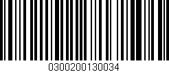 Código de barras (EAN, GTIN, SKU, ISBN): '0300200130034'