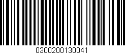 Código de barras (EAN, GTIN, SKU, ISBN): '0300200130041'