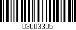 Código de barras (EAN, GTIN, SKU, ISBN): '03003305'
