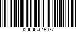 Código de barras (EAN, GTIN, SKU, ISBN): '0300984015077'