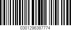 Código de barras (EAN, GTIN, SKU, ISBN): '0301296387774'