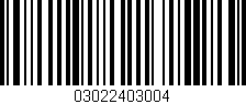 Código de barras (EAN, GTIN, SKU, ISBN): '03022403004'