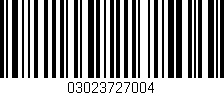 Código de barras (EAN, GTIN, SKU, ISBN): '03023727004'