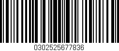 Código de barras (EAN, GTIN, SKU, ISBN): '0302525677836'