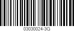 Código de barras (EAN, GTIN, SKU, ISBN): '03030024-3G'