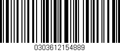 Código de barras (EAN, GTIN, SKU, ISBN): '0303612154889'