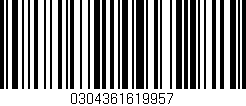Código de barras (EAN, GTIN, SKU, ISBN): '0304361619957'