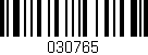 Código de barras (EAN, GTIN, SKU, ISBN): '030765'