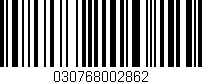 Código de barras (EAN, GTIN, SKU, ISBN): '030768002862'