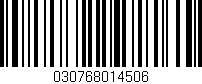 Código de barras (EAN, GTIN, SKU, ISBN): '030768014506'
