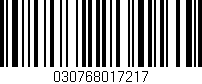 Código de barras (EAN, GTIN, SKU, ISBN): '030768017217'
