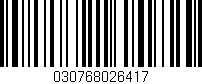 Código de barras (EAN, GTIN, SKU, ISBN): '030768026417'