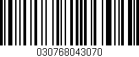Código de barras (EAN, GTIN, SKU, ISBN): '030768043070'