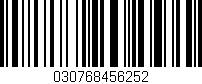 Código de barras (EAN, GTIN, SKU, ISBN): '030768456252'