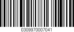Código de barras (EAN, GTIN, SKU, ISBN): '0309970007041'