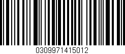 Código de barras (EAN, GTIN, SKU, ISBN): '0309971415012'