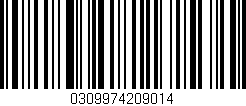 Código de barras (EAN, GTIN, SKU, ISBN): '0309974209014'