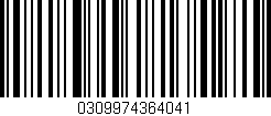 Código de barras (EAN, GTIN, SKU, ISBN): '0309974364041'