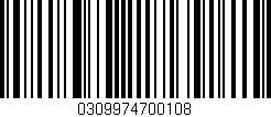 Código de barras (EAN, GTIN, SKU, ISBN): '0309974700108'