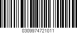 Código de barras (EAN, GTIN, SKU, ISBN): '0309974721011'
